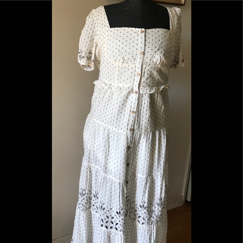 Anthropologie prairie style cotton dress NWT ,L